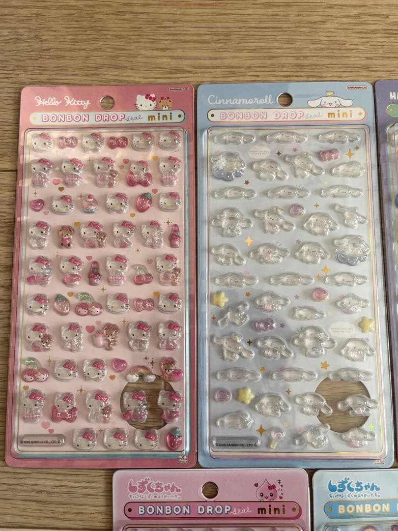 ボンボンドロップシールミニ　サンリオ　しずくちゃん　5種　5点セット