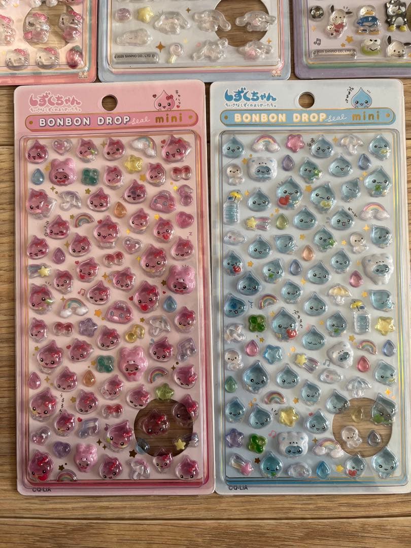 ボンボンドロップシールミニ　サンリオ　しずくちゃん　5種　5点セット