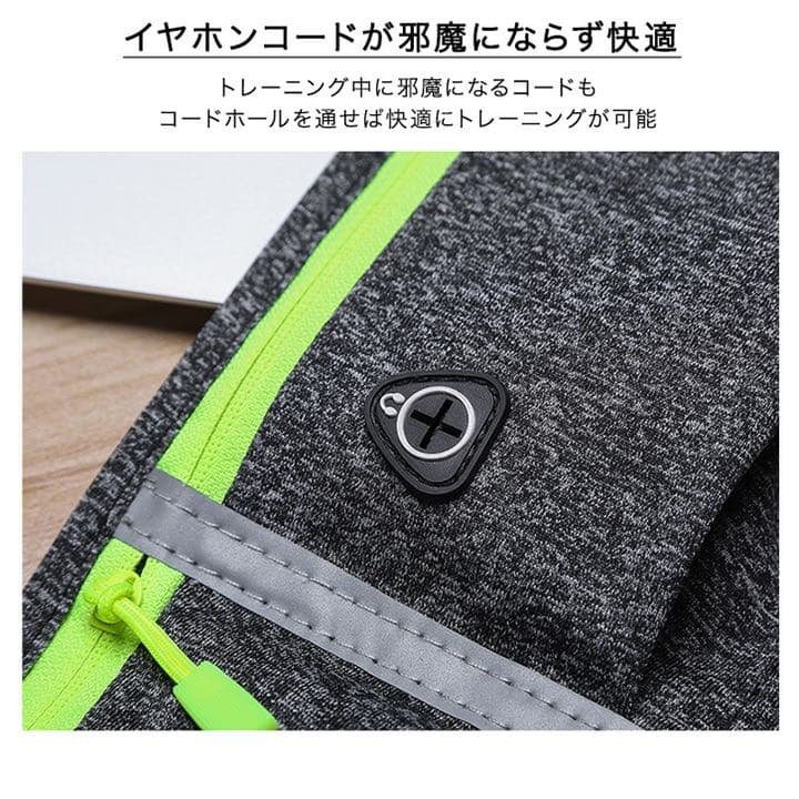 ウエストポーチ 超コンパクト 意外と入る 通気性良い コードホールあり