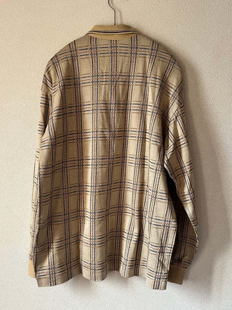 DAKS(ダックス) ☆メンズ長袖ポロシャツ　ベージュ Lサイズ