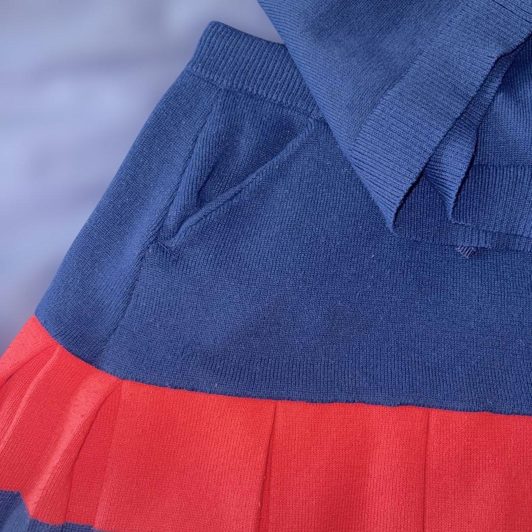 FILA ポロワンピース M ネイビー 赤