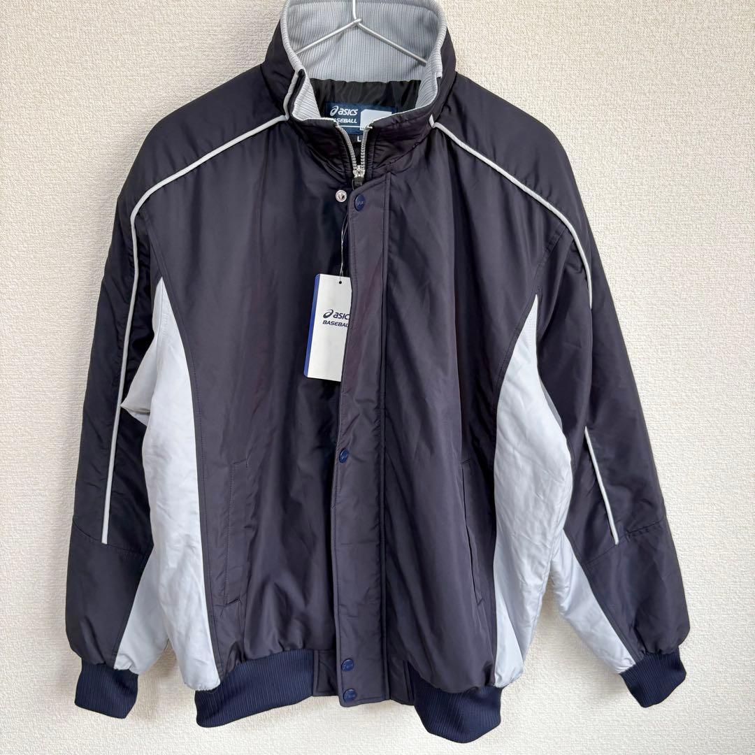 【新品】アシックス　中綿グラウンドコート　ネイビーL