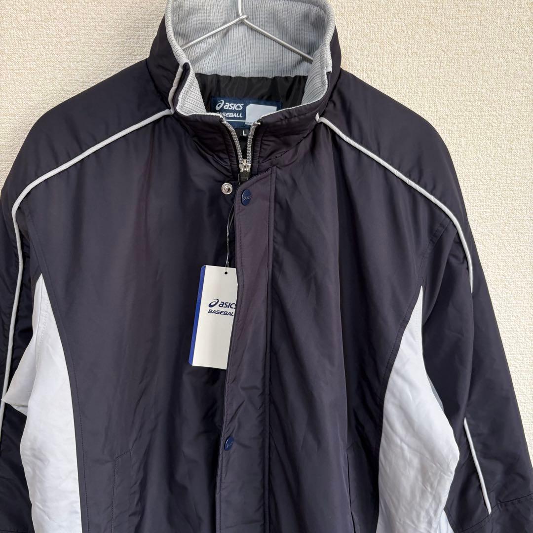 【新品】アシックス　中綿グラウンドコート　ネイビーL