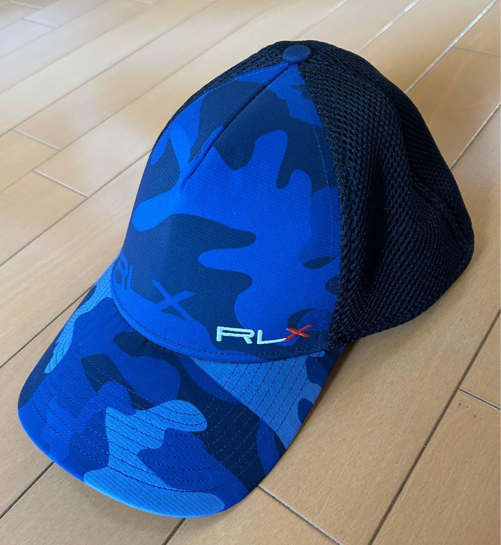 POLO RALPH LAUREN RLX 迷彩柄 ブルー系 ゴルフ キャップ