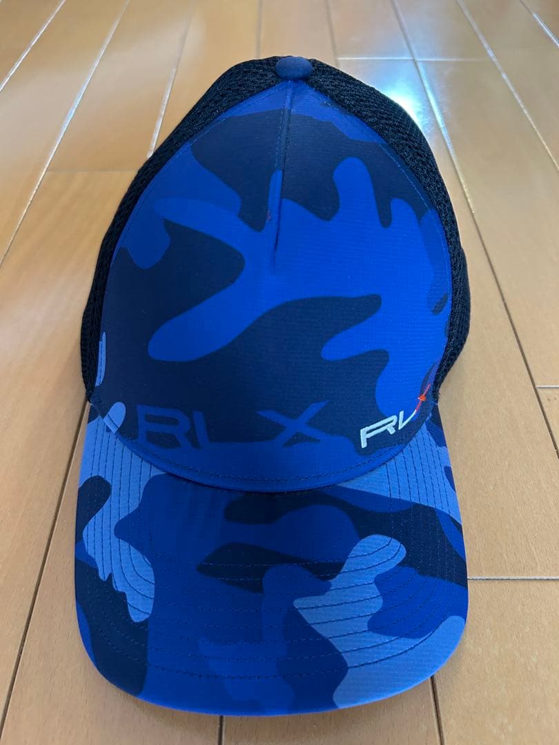 POLO RALPH LAUREN RLX 迷彩柄 ブルー系 ゴルフ キャップ