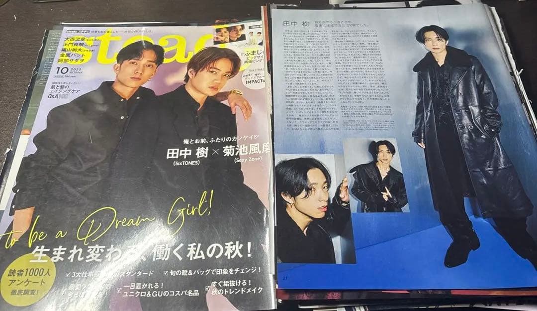 SixTONES まとめ売り 田中樹 切り抜き 雑誌 大量 ジャニーズ