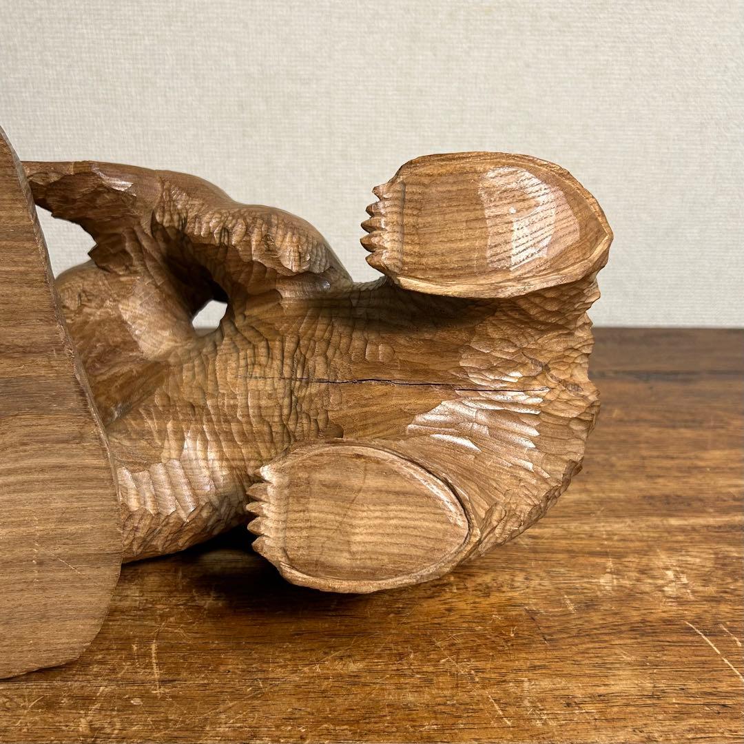 木彫り熊 親子熊 北海道 木彫りの熊 くま 農民美術 昭和レトロ 工芸品 藤戸