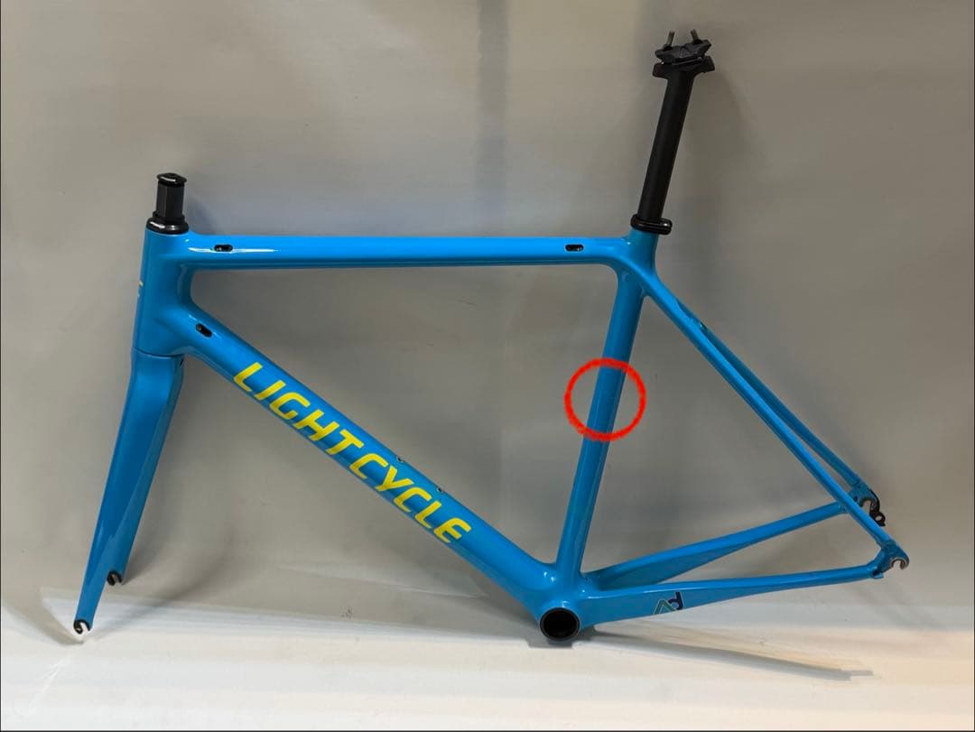 訳ありジャンク品 LIGHTCYCLE 軽量カーボンロードバイクフレーム