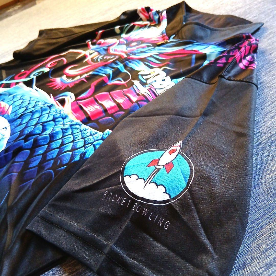 ✨新品✨STORM【日本サイズXL】ブラック　大きめドラゴン　ドクロ　ボウリング