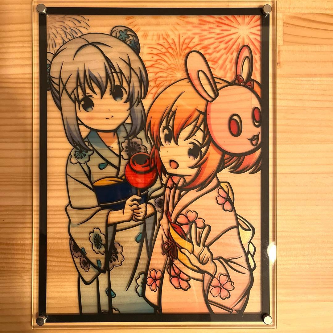 ココア＆チノ(浴衣ver.) キリトリエ 「ご注文はうさぎですか？ BLOOM」