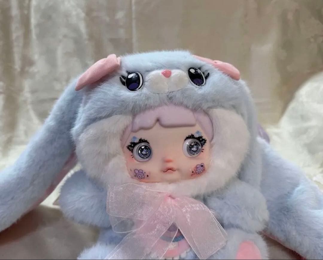 Nommi 400%キノコ きのこ Mushroom Hat 水色 紫 ⑥