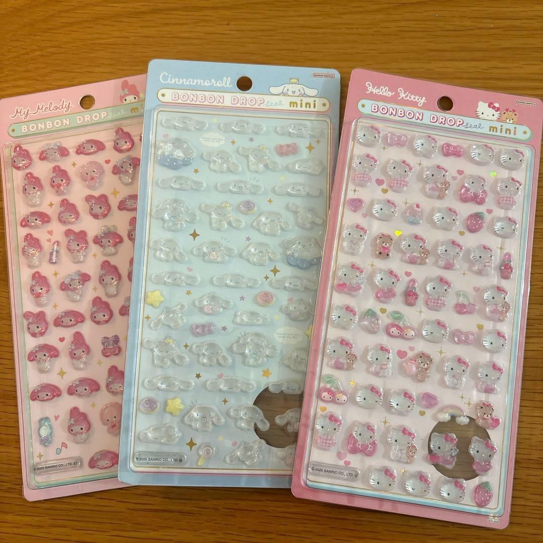 【国内正規品】ボンボンドロップシール & mini サンリオ　5枚セット