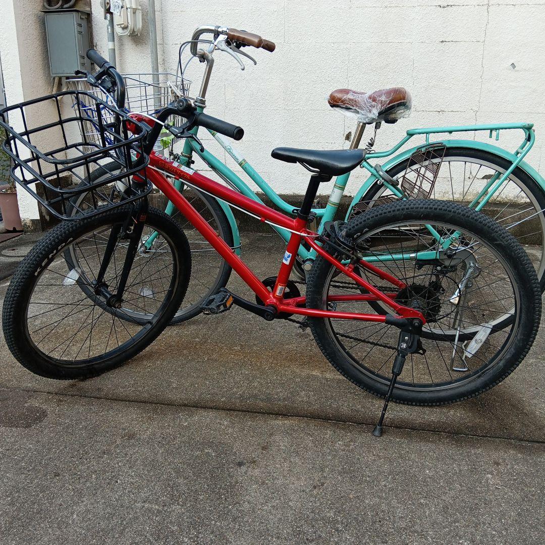 ヨツバサイクル 子供用自転車 赤 24インチ (引取希望)