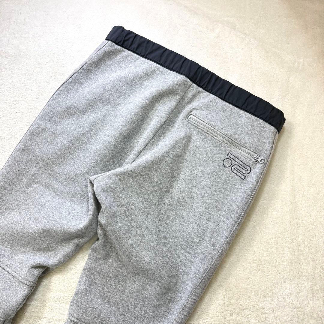 Rosasen 刺繍ロゴ 裏起毛 ウエストゴム スウェットジョガーパンツ L