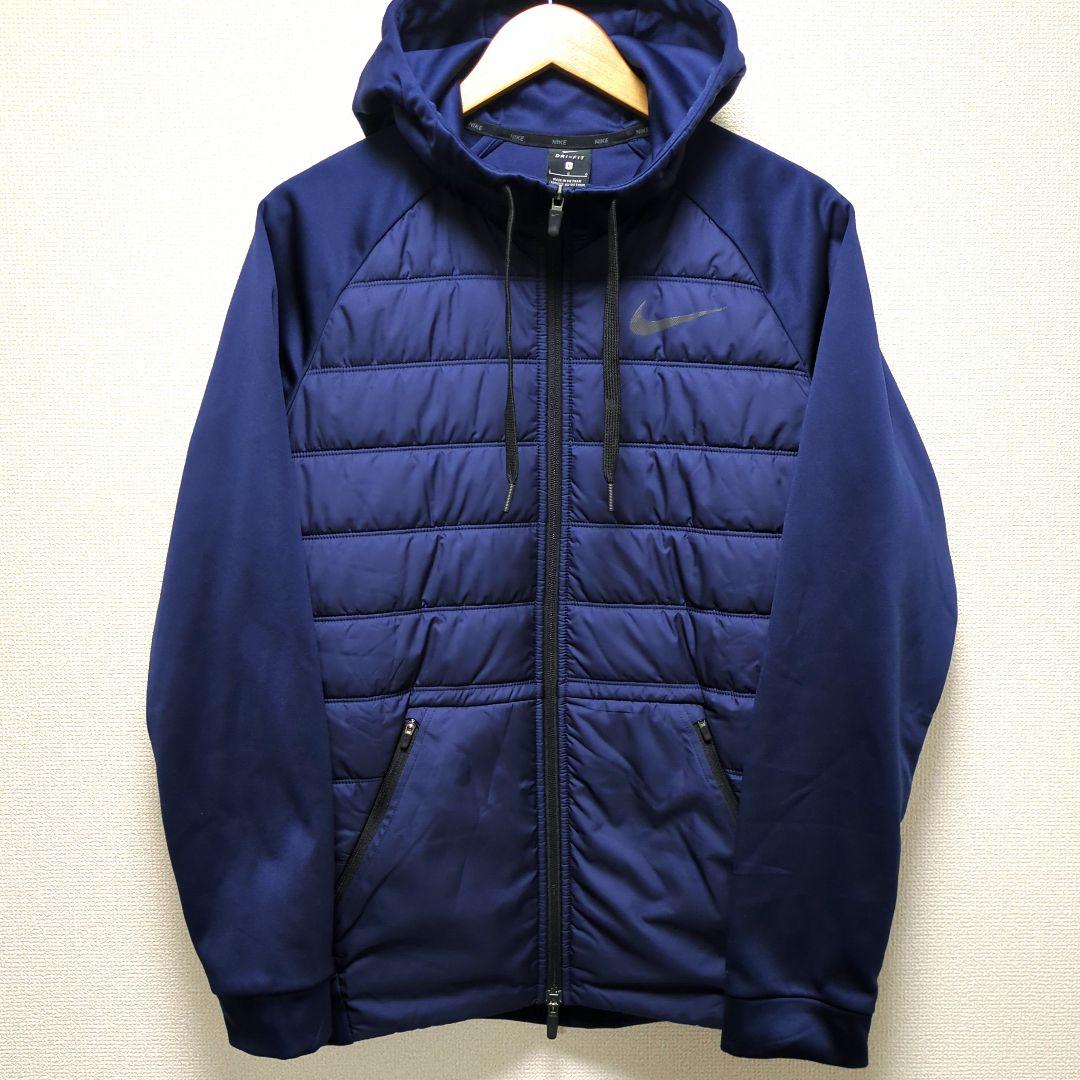 NIKE ナイキ 中綿ジャケット ジップアップパーカー 青 L