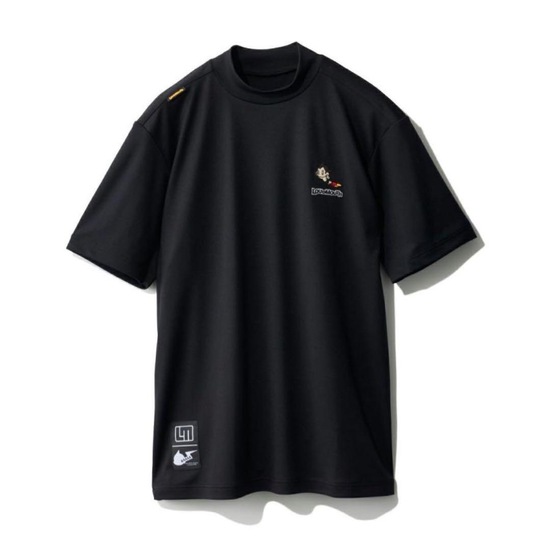 ★SALE 新品 送料込★ loudmouth モックシャツ メンズ 半袖 黒