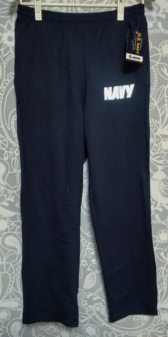 2000年代 USNAVY 米海軍反射 PT スウェットパンツ (L)
