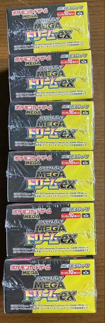 【新品未開封】シュリンク付き ポケモンカードゲー厶 メガドリームex 6箱
