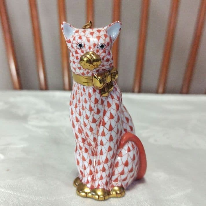 ヘレンド/HEREND、猫の陶器の置物、FIRST EDITION 初回生産