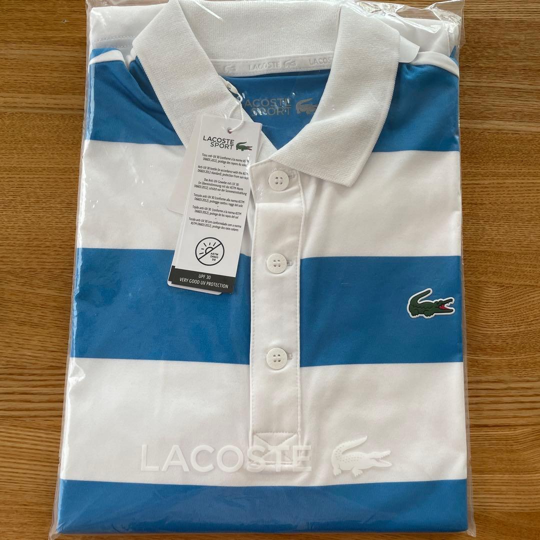 【新品未使用】LACOSTE（ラコステ）ゴルフウェア ストライプ ポロシャツ