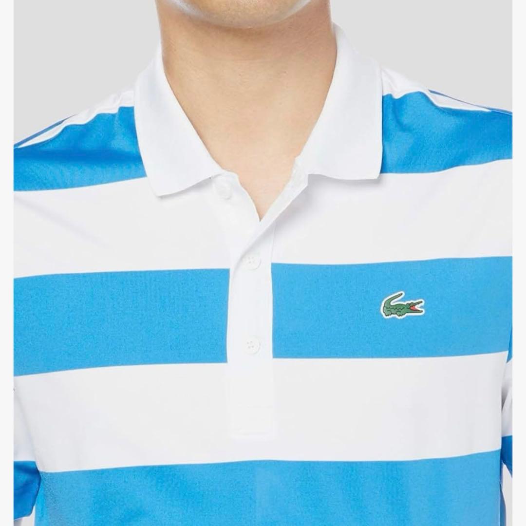 【新品未使用】LACOSTE（ラコステ）ゴルフウェア ストライプ ポロシャツ