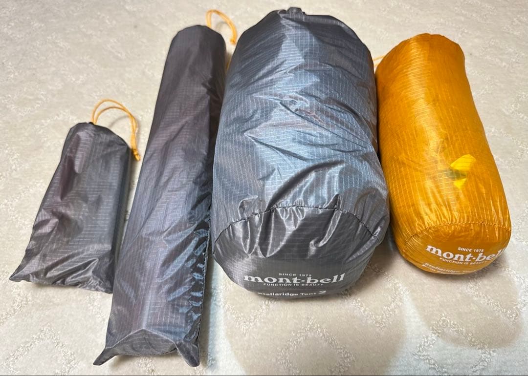 【美品•3回使用】mont-bell テント 2人用 イエロー