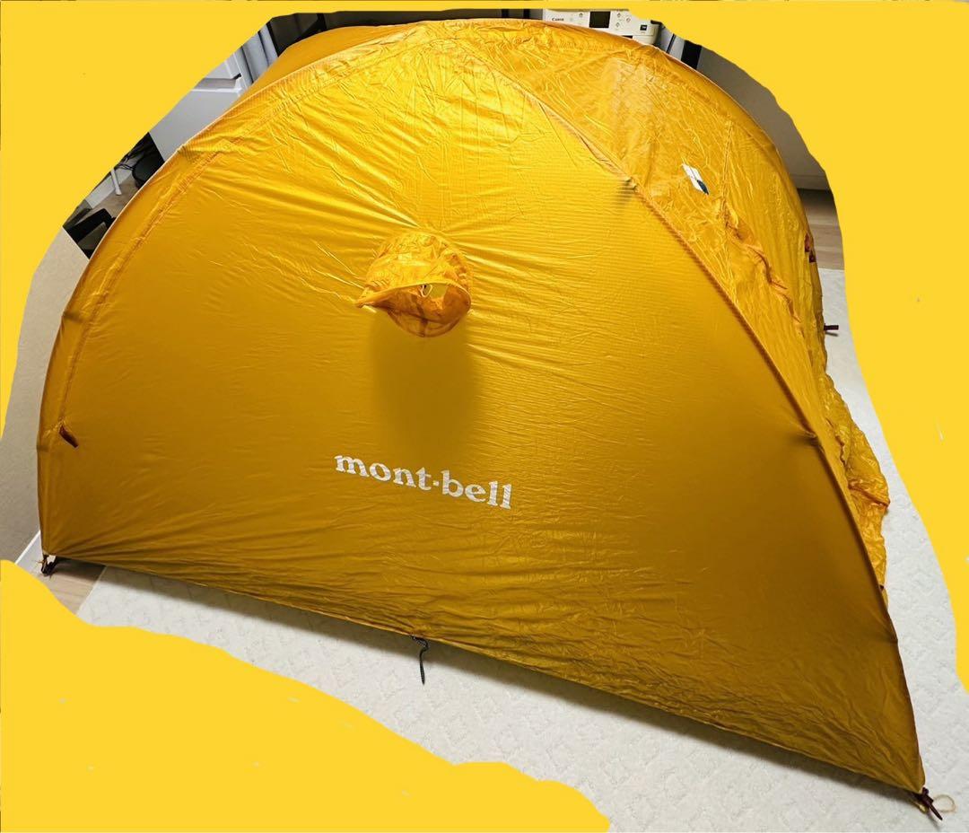 【美品•3回使用】mont-bell テント 2人用 イエロー