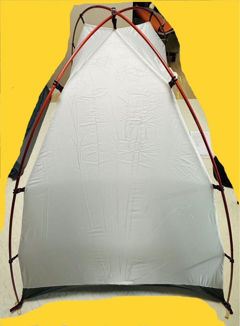 【美品•3回使用】mont-bell テント 2人用 イエロー