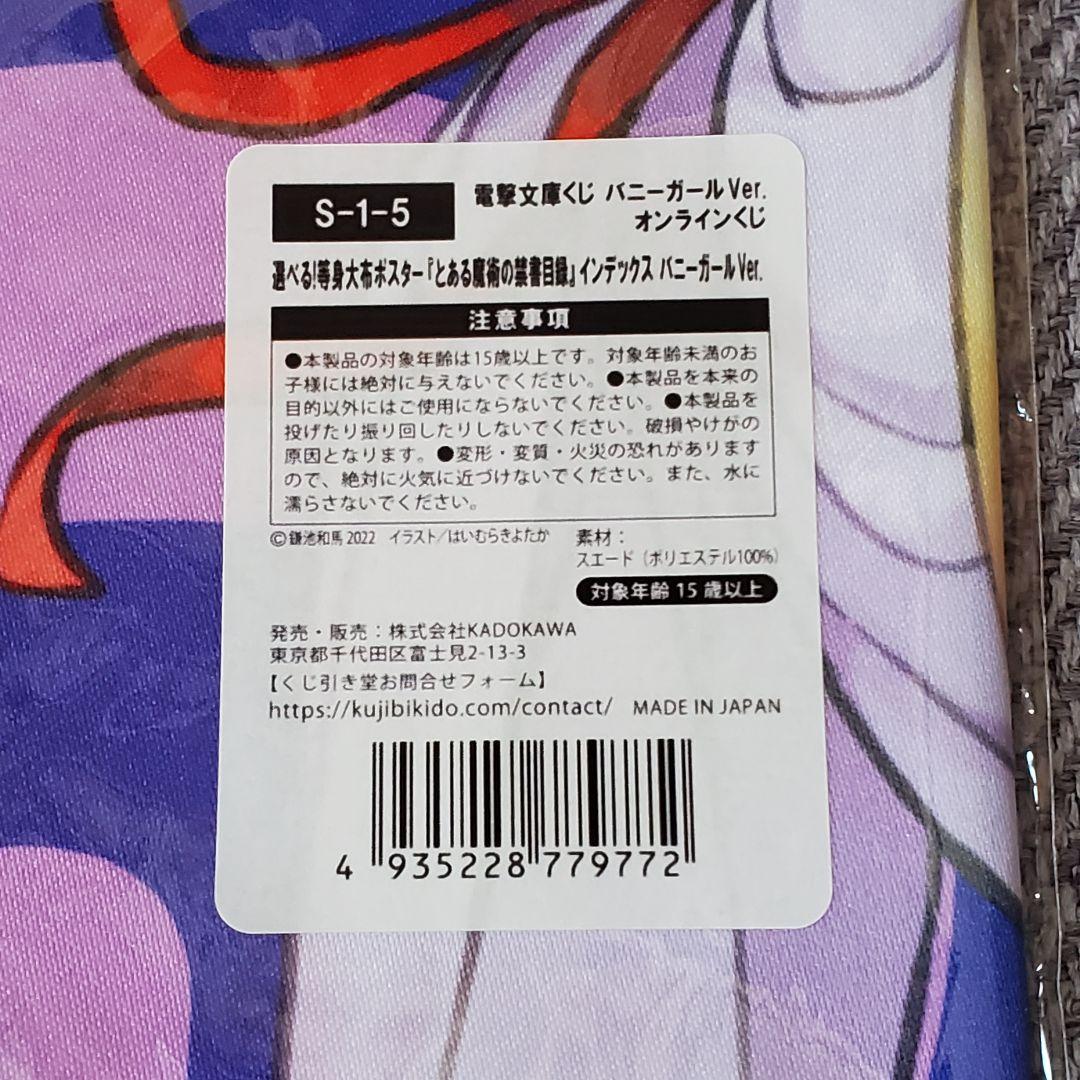 選べる!等身大布ポスター とある魔術の禁書目録 インデックス バニーガール