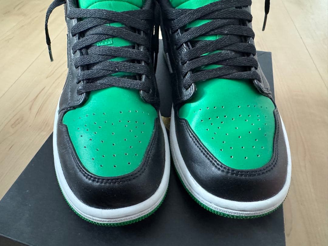 AIR JORDAN 1 LOW ブラック/ラッキーグリーン 7.5