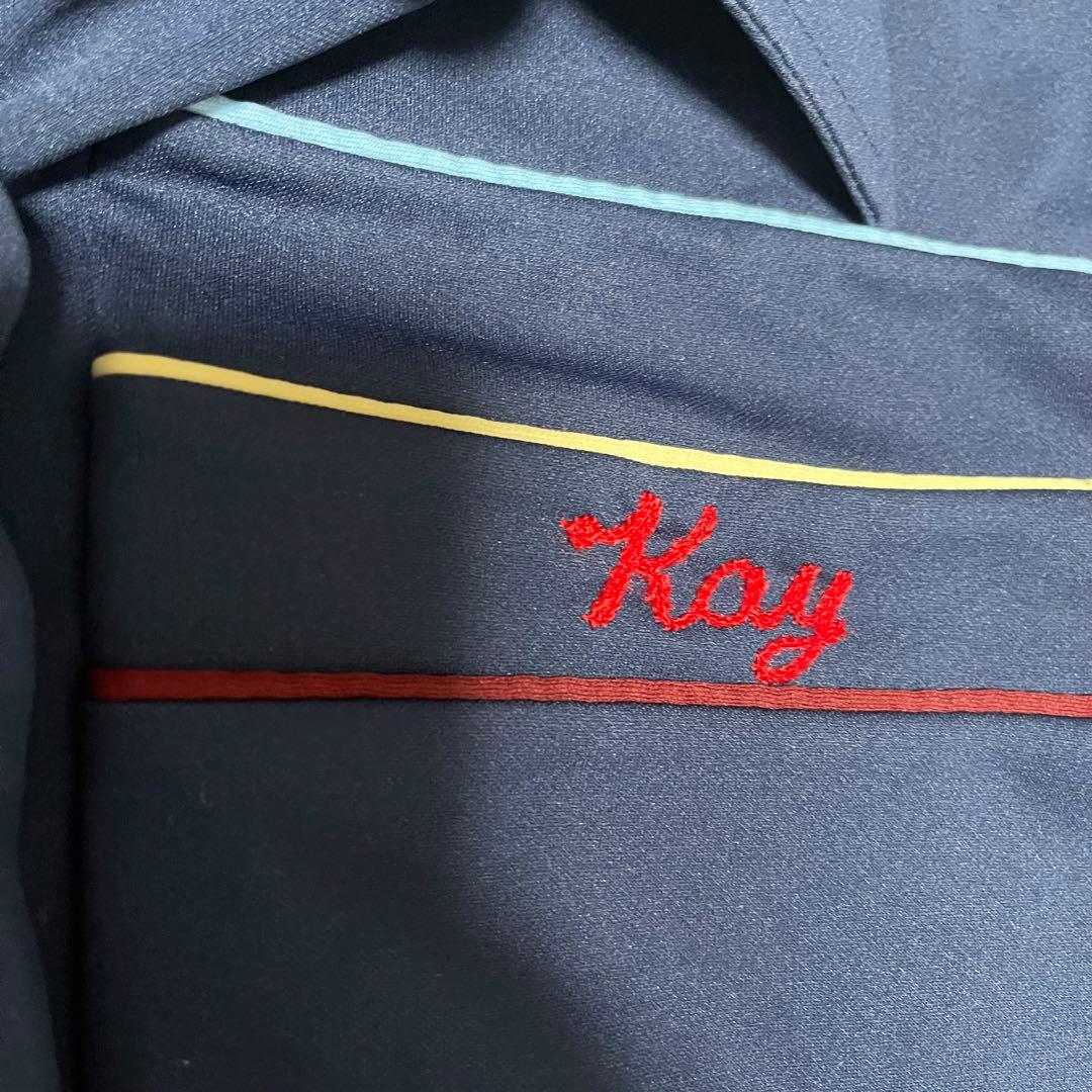 70s King Louie キングルイボーリングシャツ ネイビー ヴィンテージ