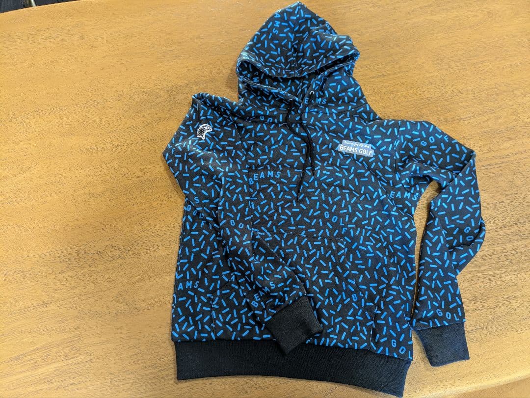BEAMS GOLF フード　 黒/青　未使用新品