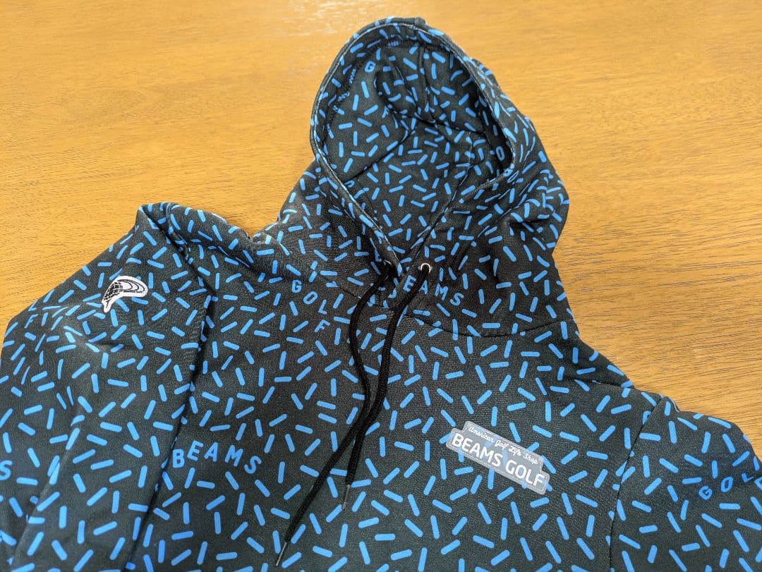 BEAMS GOLF フード　 黒/青　未使用新品