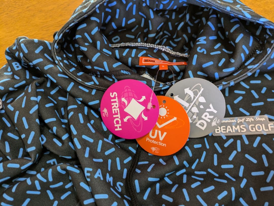 BEAMS GOLF フード　 黒/青　未使用新品