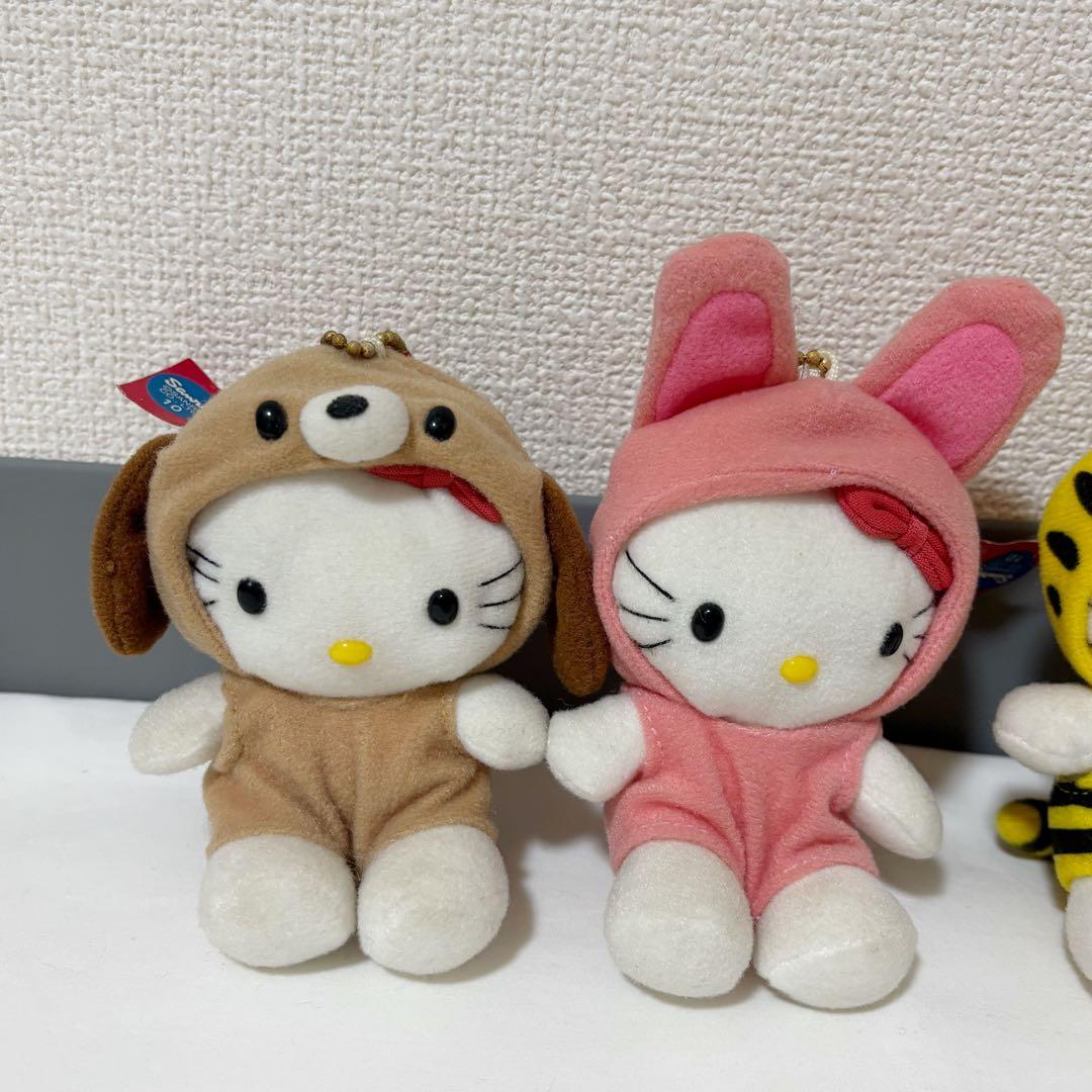 ハローキティ マスコット　キーチェーン 着ぐるみ　十二支変身　4つセット