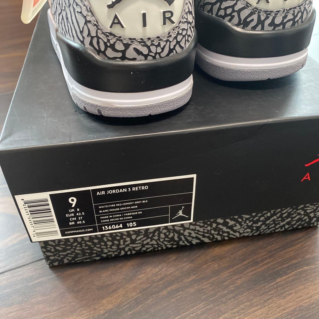 Air Jordan 3 ホワイト/レッド