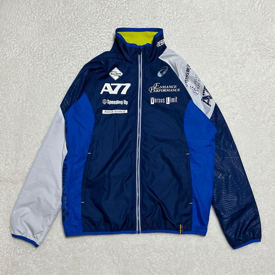 asics アシックス A77 裏起毛 ウインドブレーカー セットアップ M