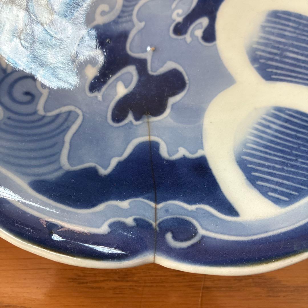 古伊万里　大皿　鶴