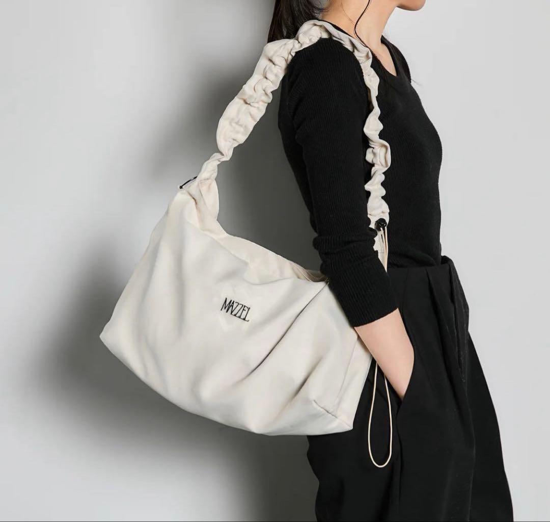 新品未使用　MAZZEL OnlyYou　オーガンジー ホワイトショルダーバッグ