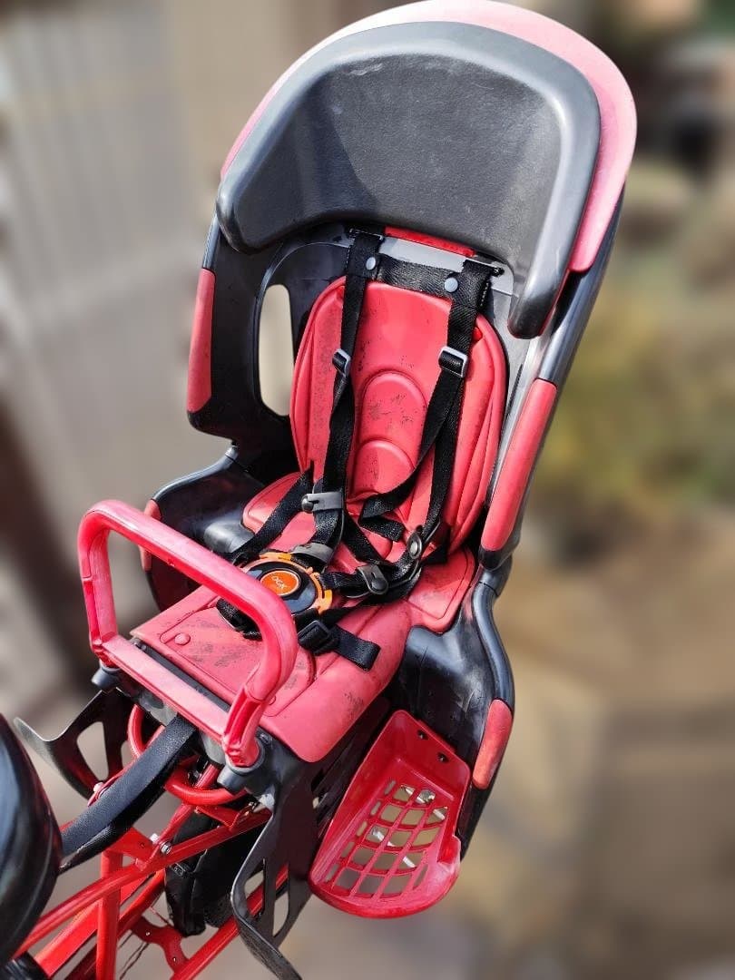 パナソニック　電動アシスト自転車　チャイルドシート付　赤色