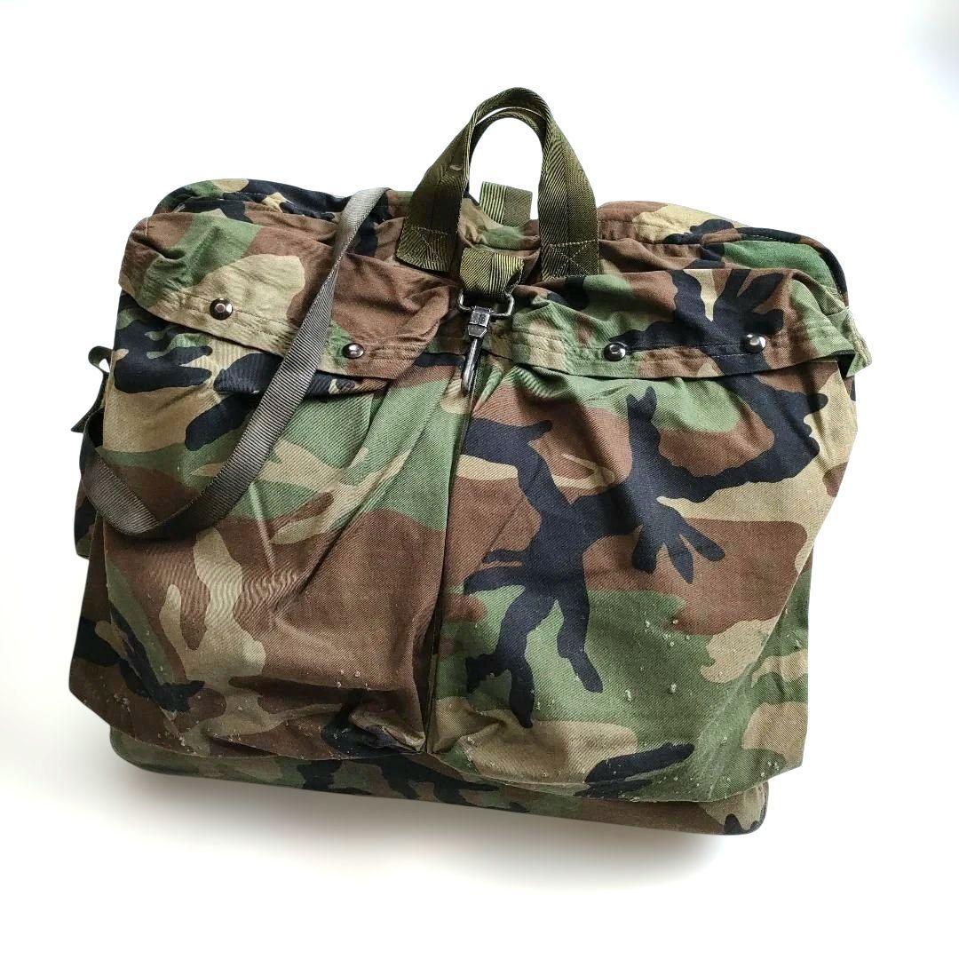 米軍 実物 HGU-56/P ウッドランドカモ 迷彩パイロット ヘルメットバック