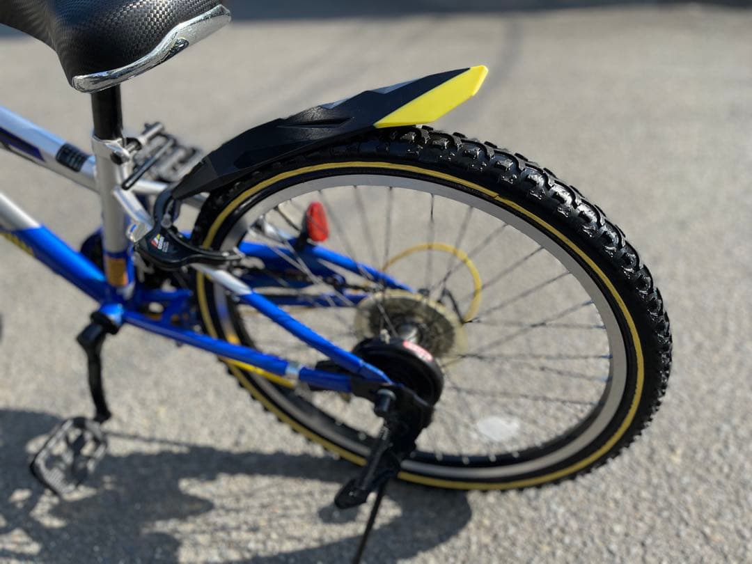 22インチ自転車(青/銀) LEDライト（取説付・防犯登録抹消済）京都市引渡希望