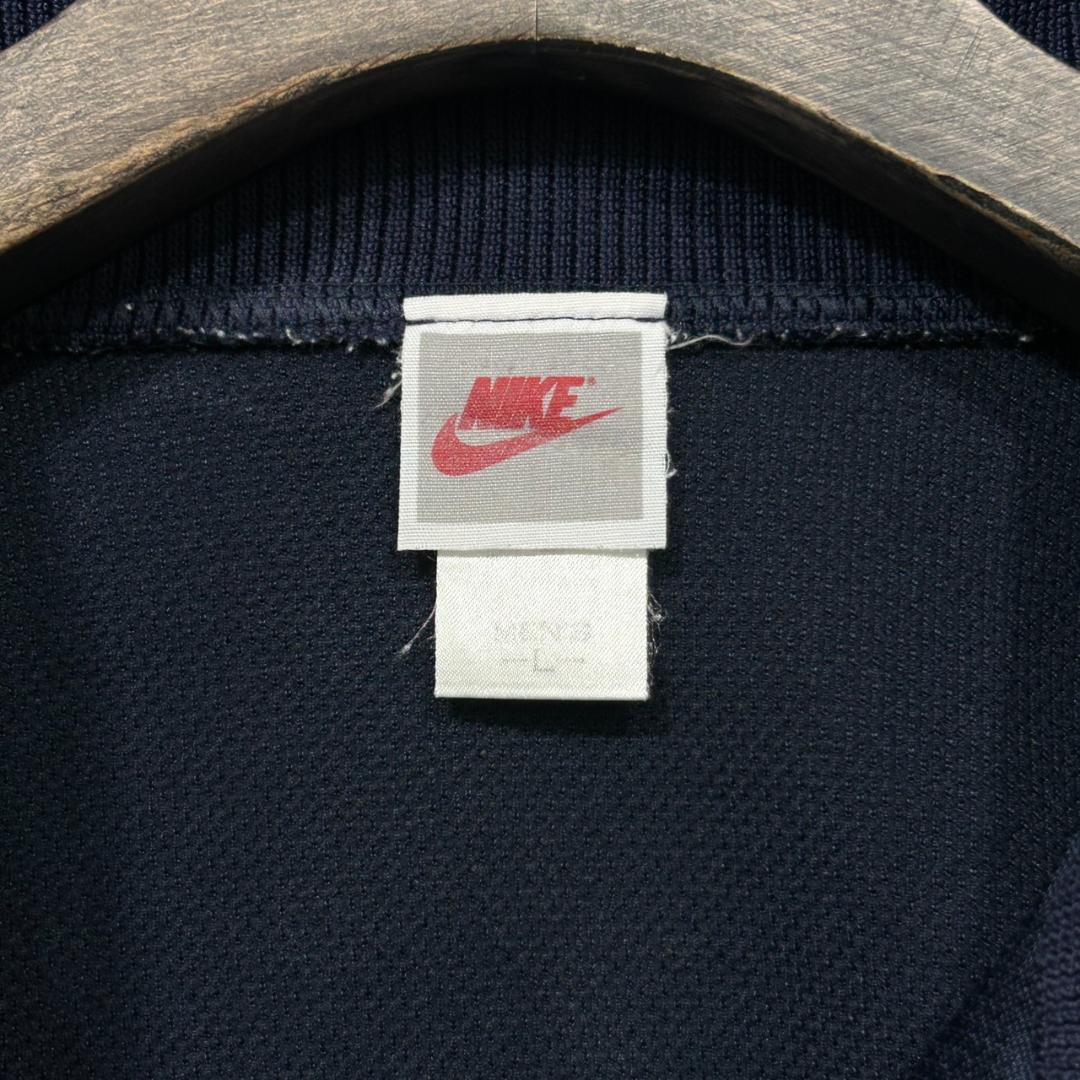 ★90s NIKE セットアップトラックジャケット＆パンツ 銀タグ L ネイビー