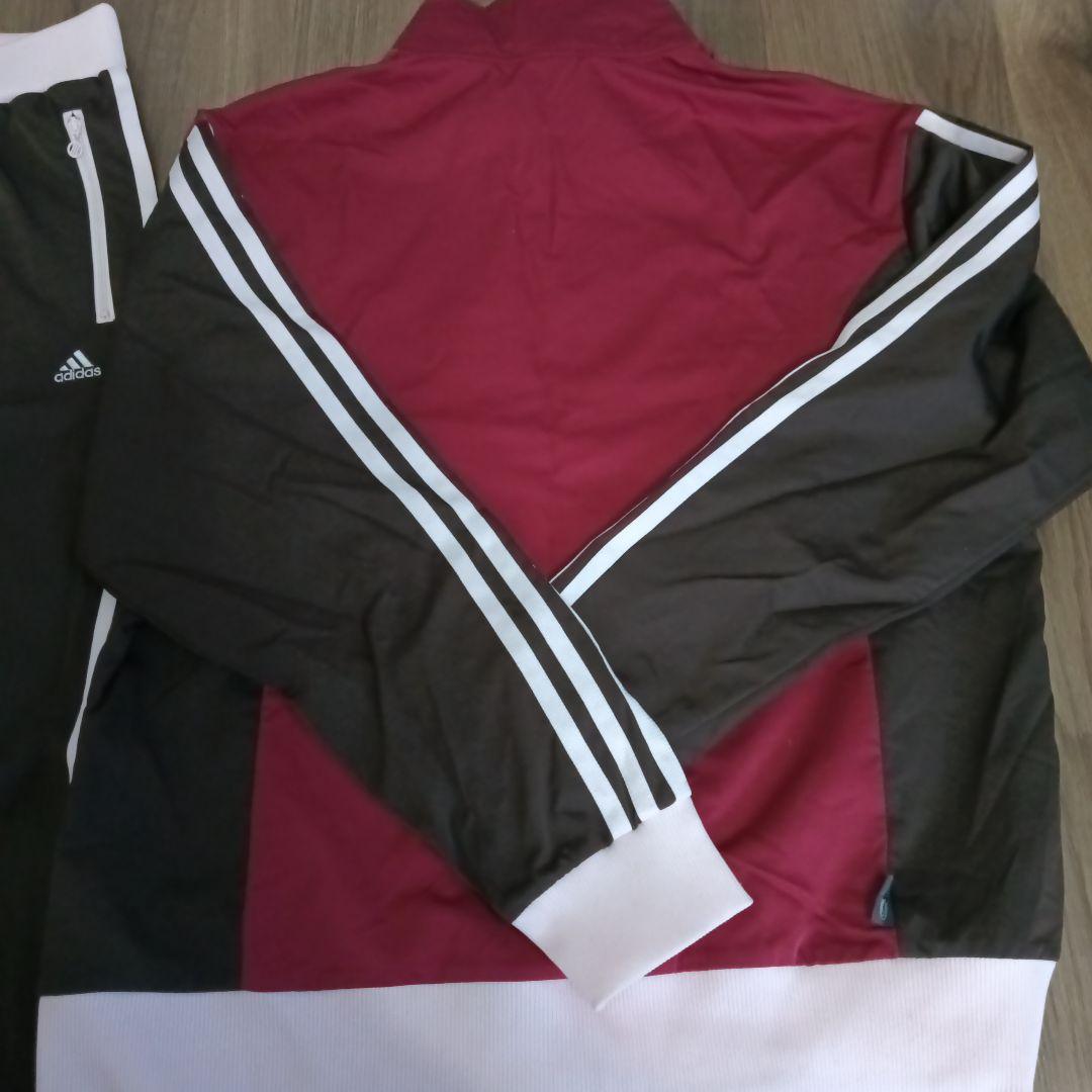新品未使用　美品　adidas ジャージ　上下セット 赤/茶色　アディダス