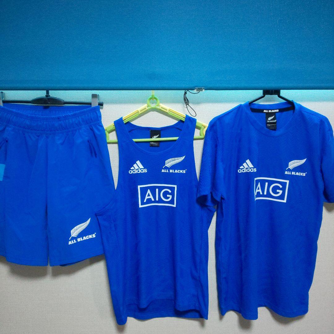 ALL BLACKS トレーニングウェア 青セットアップ3点★新品