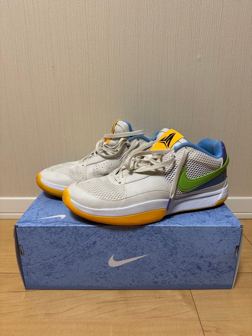 Nike Ja1 シューズ ホワイト/イエロー/グリーン/ブルー