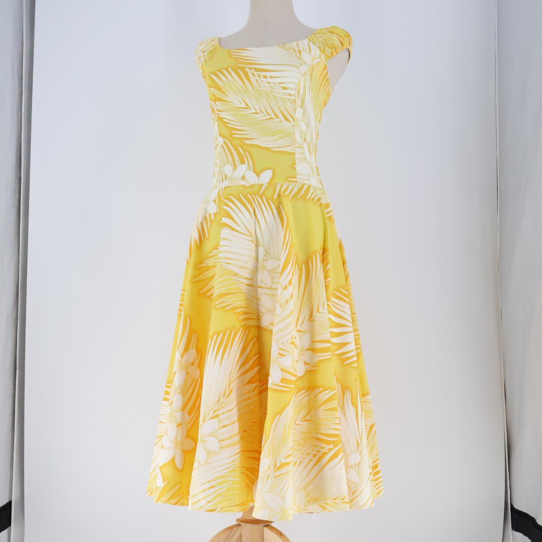 【美品 ハワイ製フラダンス用衣装】イエロー Pukalani Fashion