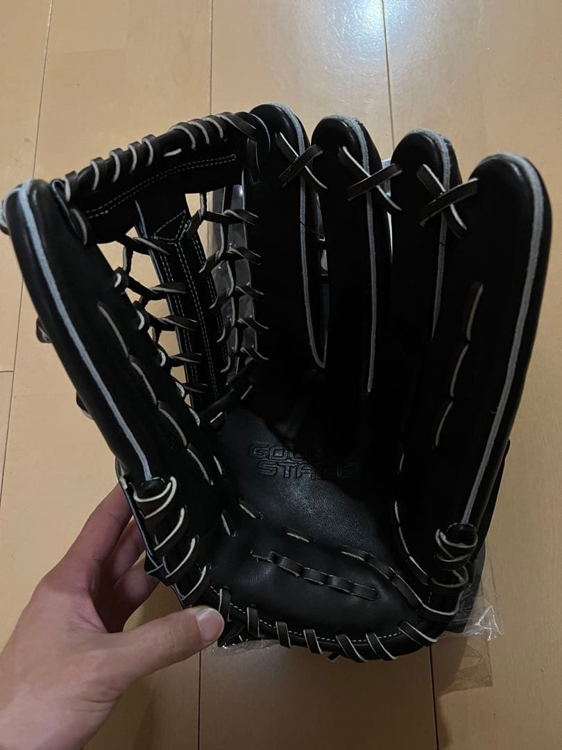 asics ゴールドステージ 硬式グローブ 黒　野球　ソフトボール　外野用