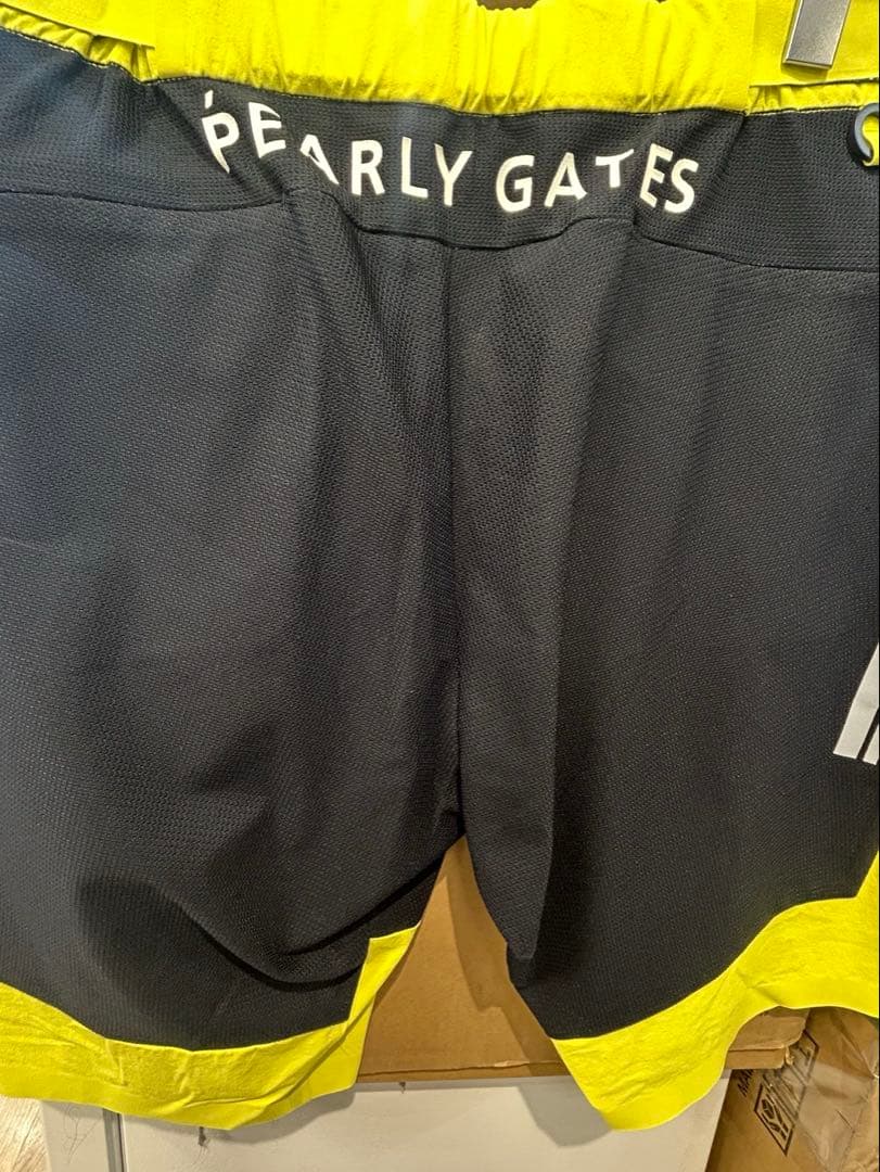 PEARLY GATES ショートパンツ イエロー/ブラック