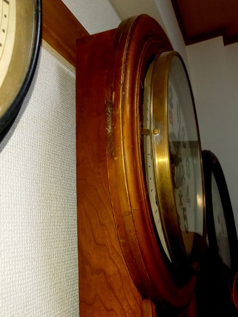 〈完動美品〉赤星時計　総欅造り ゼンマイ振り子時計　 古時計 アンティーク